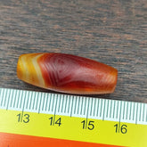 Antique Yemeni Old Eye Agate Middle Eastern Red, yellow Agate Bead -4Y